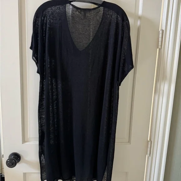 Chic Black Sheer Italian knit dress - Picture 2 of 2